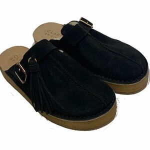 8 / Clarks originals Mule Black Suede Warmlined